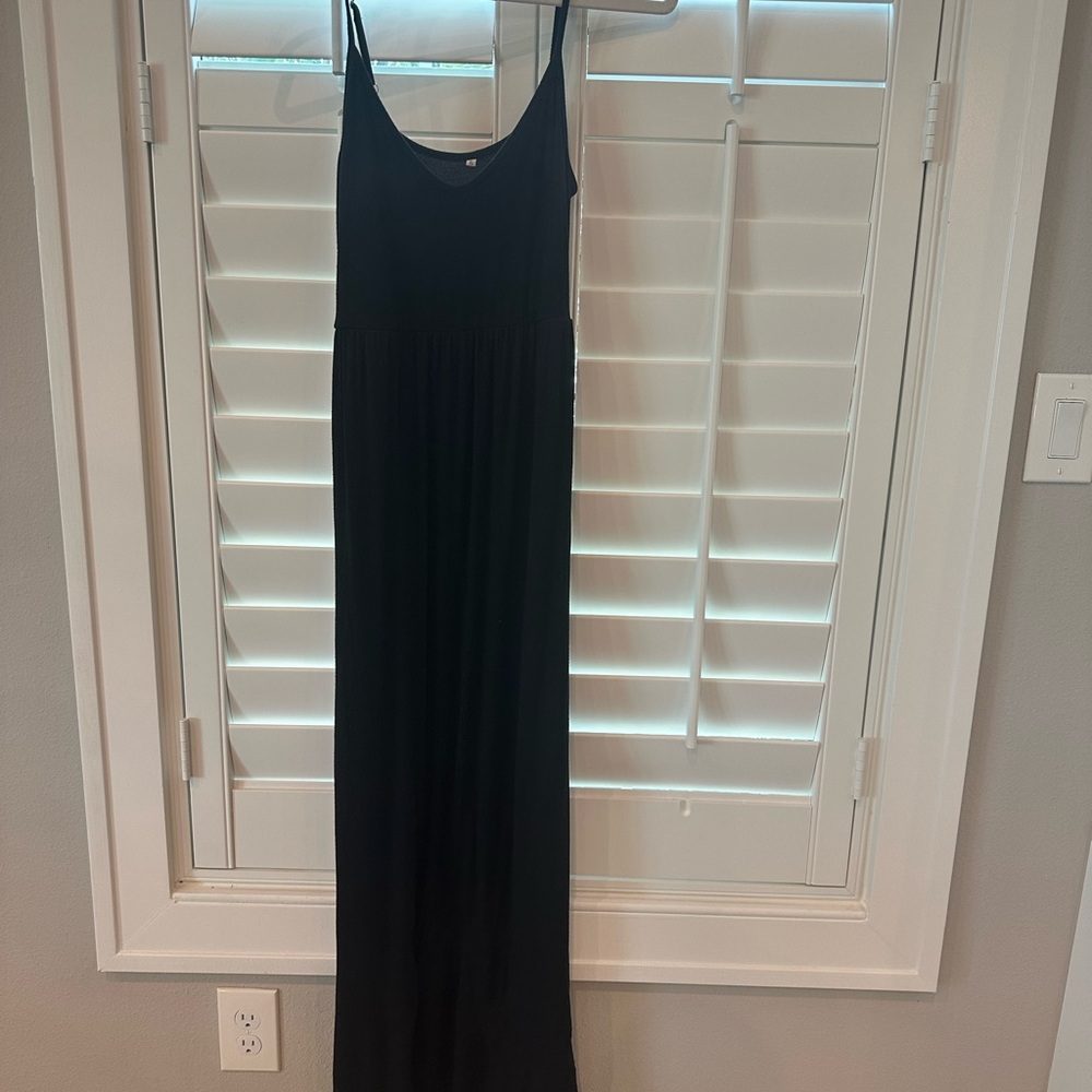 Cotton Black Maxi Dress
